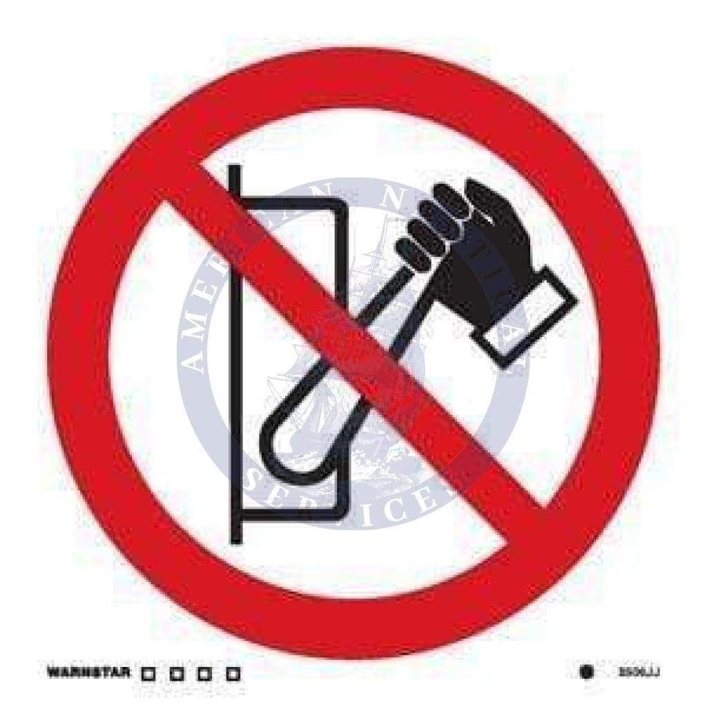 Marine Prohibition Sign: Do Not Operate Symbol