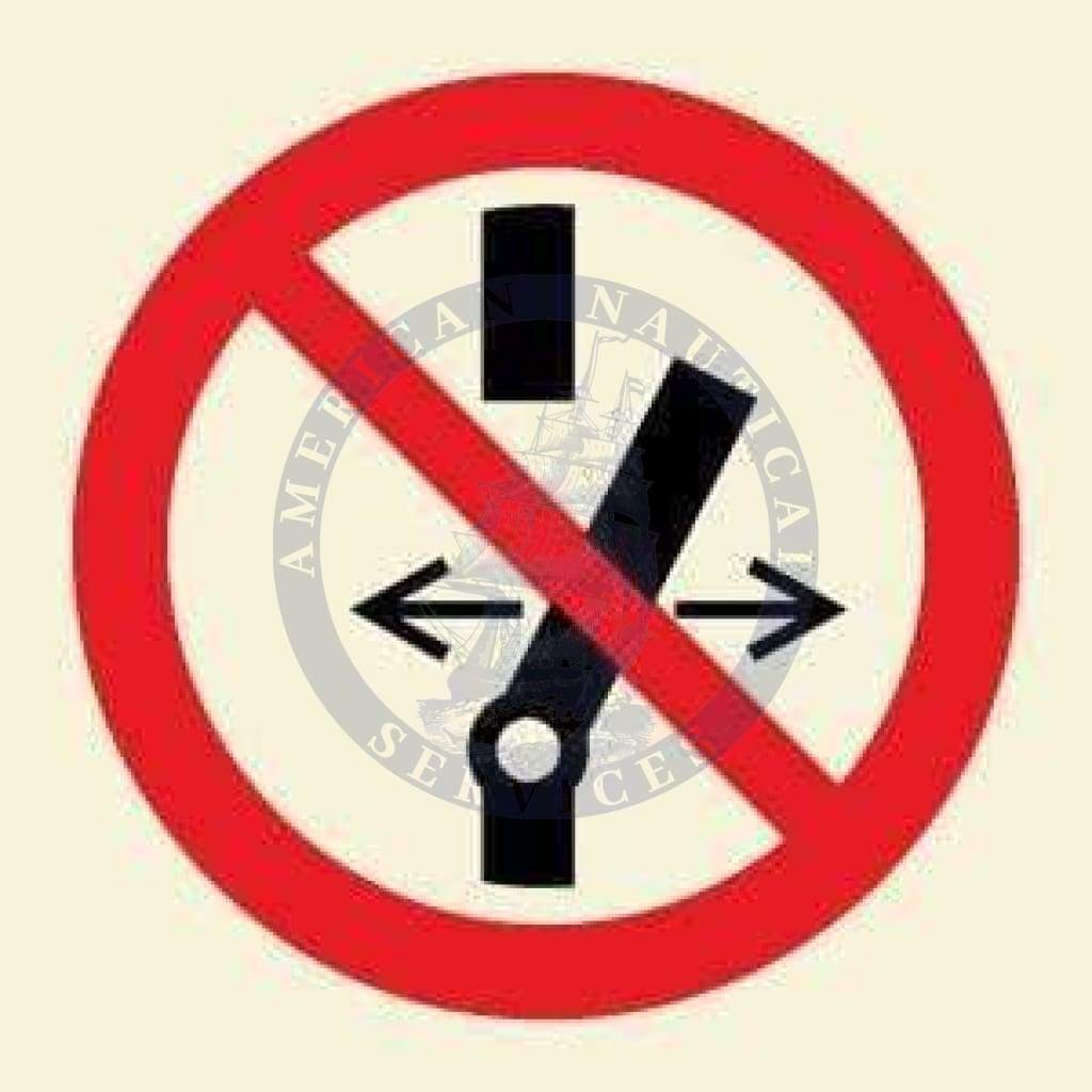 Marine Prohibition Sign: Do Not Switch On/Off Symbol