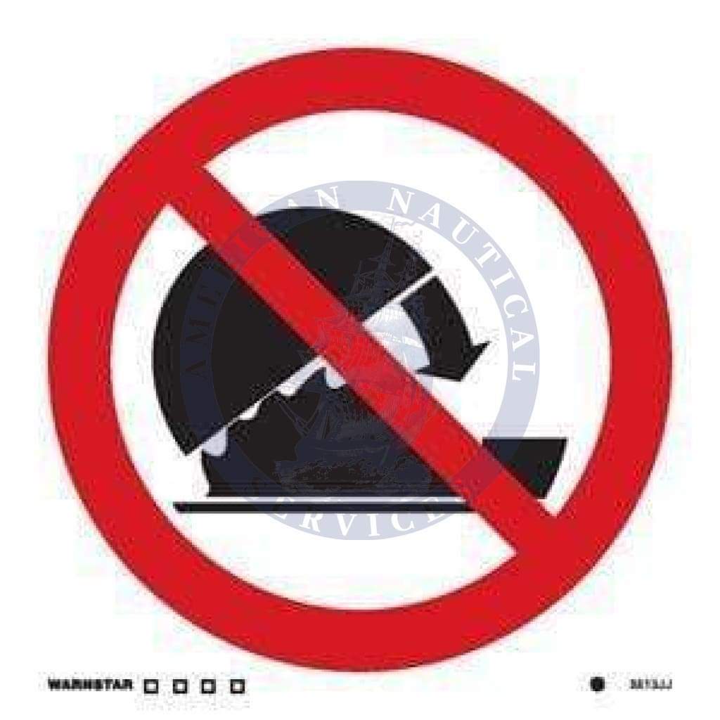 Marine Prohibition Sign: Do Not Use without Guard Symbol