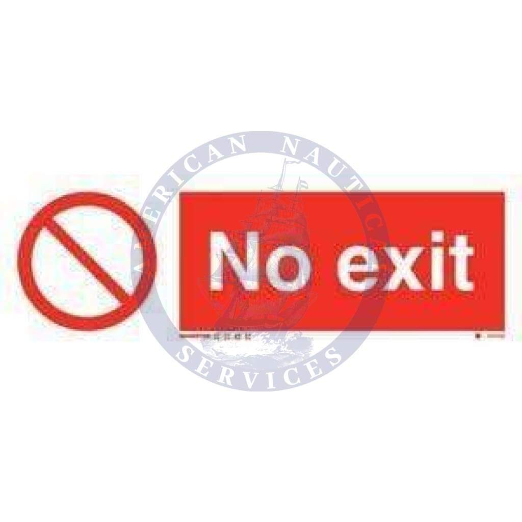 Marine Prohibition Sign: No Exit + Symbol