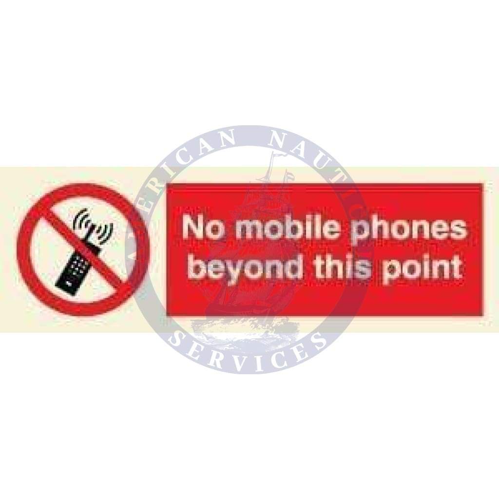 Marine Prohibition Sign: No Mobile Phones Beyond this Point
