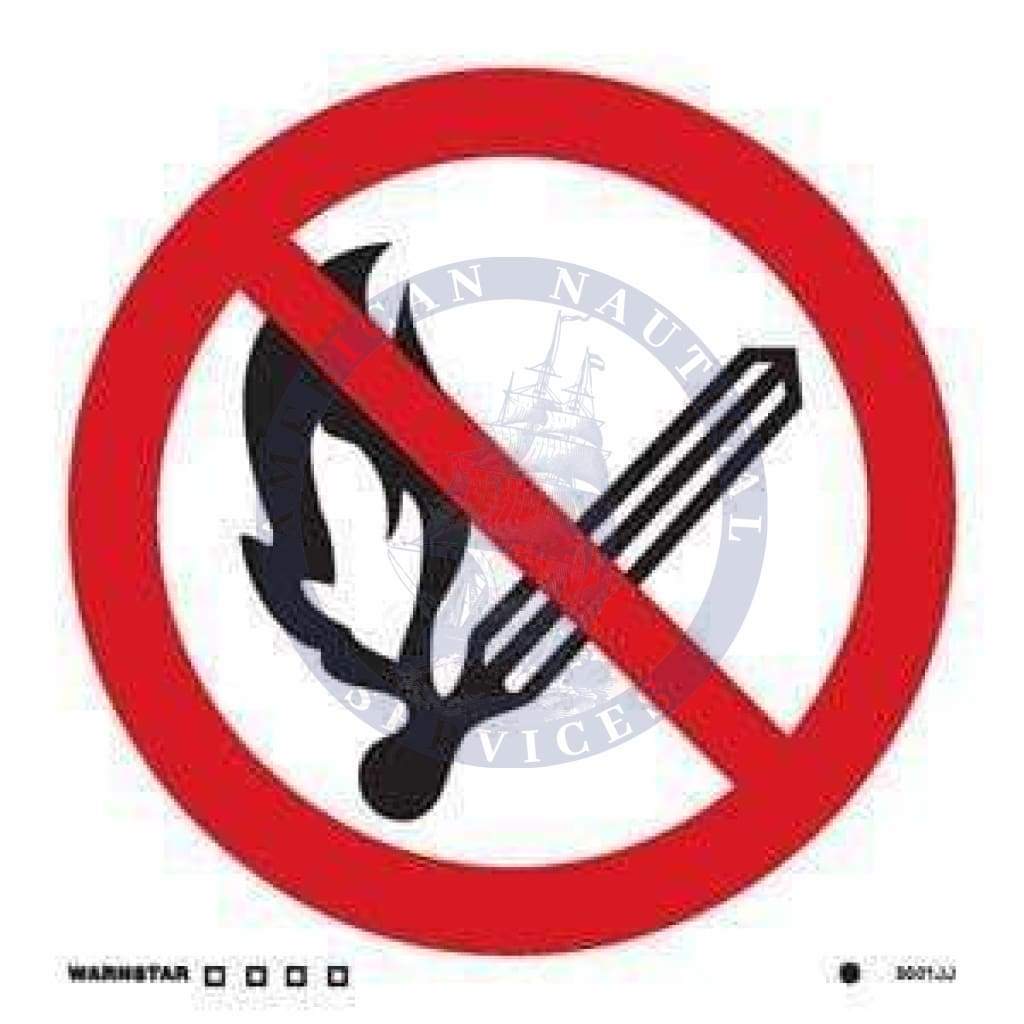 Marine Prohibition Sign: No Naked Lights Symbol