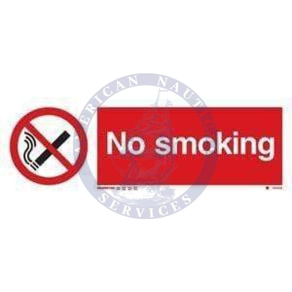 Marine Prohibition Sign: No Smoking + Symbol