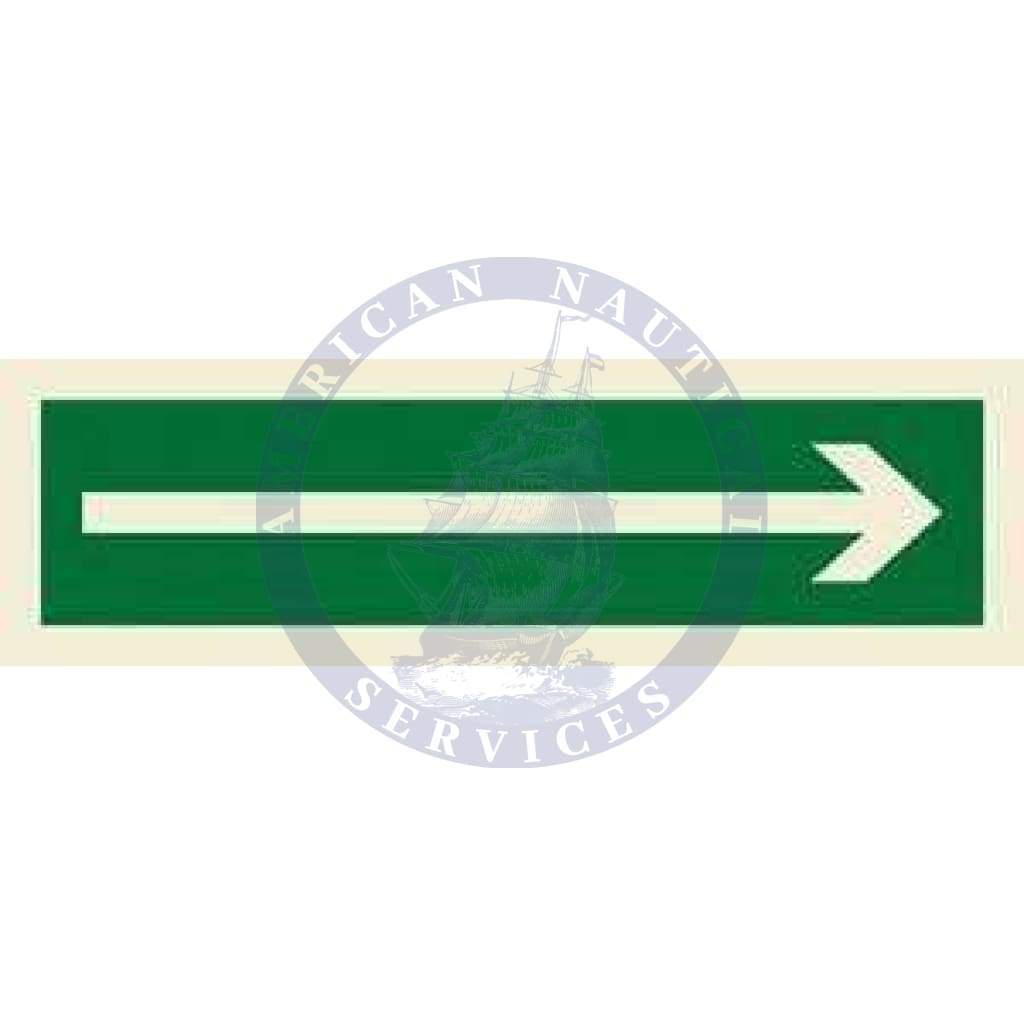 Marine Safety Sign: Arrow Rotatable to Point Up, Down, Left or Right