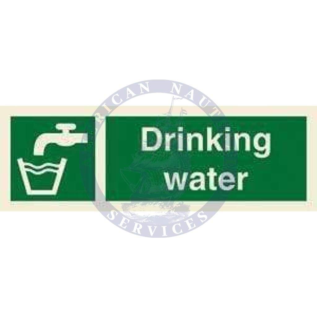 Marine Safety Sign: Drinking Water + Symbol