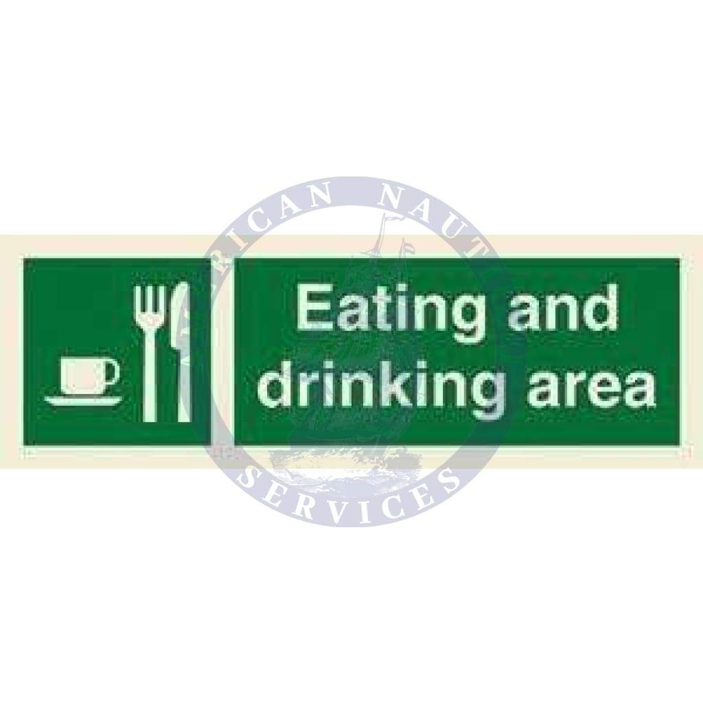 Marine Safety Sign: Eating And Drinking Area