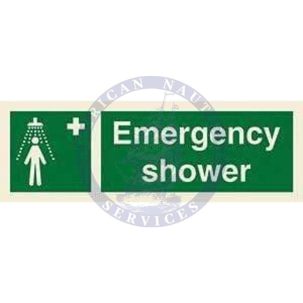 Marine Safety Sign: Emergency Shower