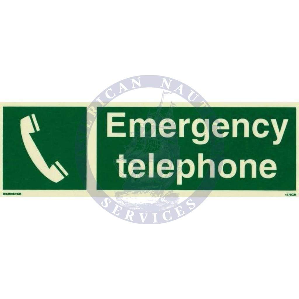 Marine Safety Sign: Emergency Telephone
