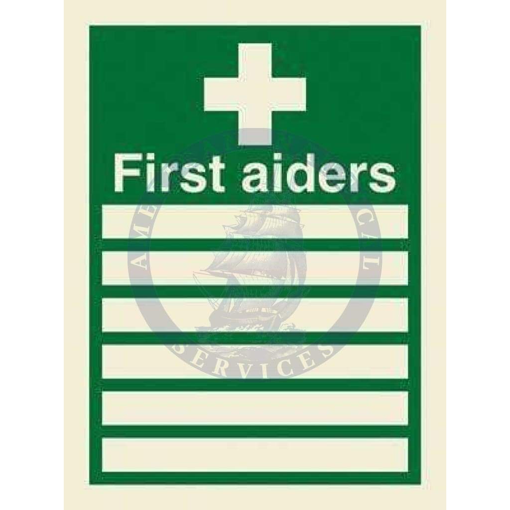 Marine Safety Sign: Firstaiders - Amnautical