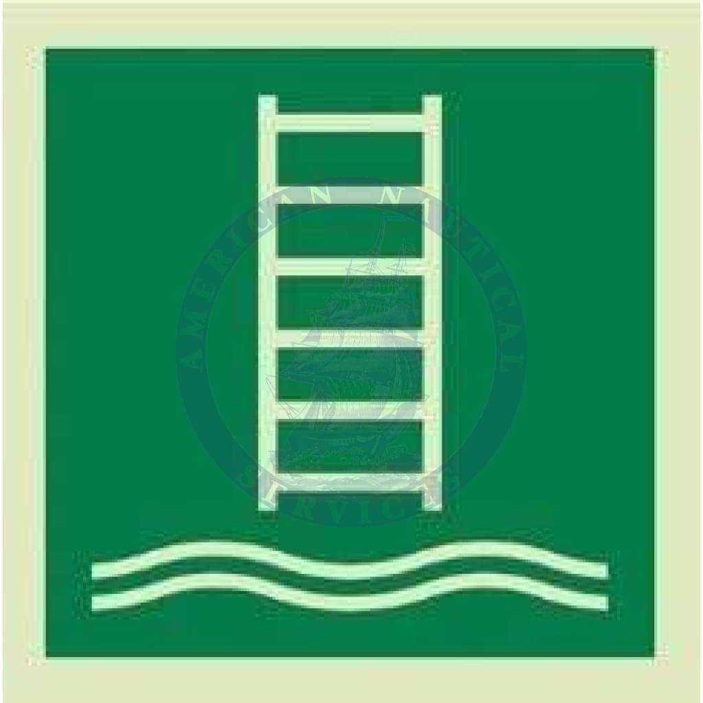 Marine Safety Sign, IMO Life Saving App. Symbol: Embarkation ladder - Without Text (2019)