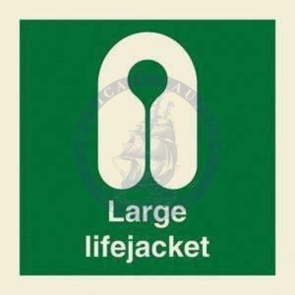 Marine Safety Sign, IMO Life Saving App. Symbol: Large lifejacket - Wi ...