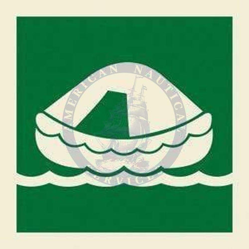 Marine Safety Sign, IMO Life Saving App. Symbol: Liferaft - Without Te ...