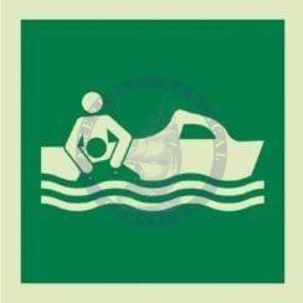 Marine Safety Sign, IMO Life Saving App. Symbol: Rescue boat - Without Text (2019)