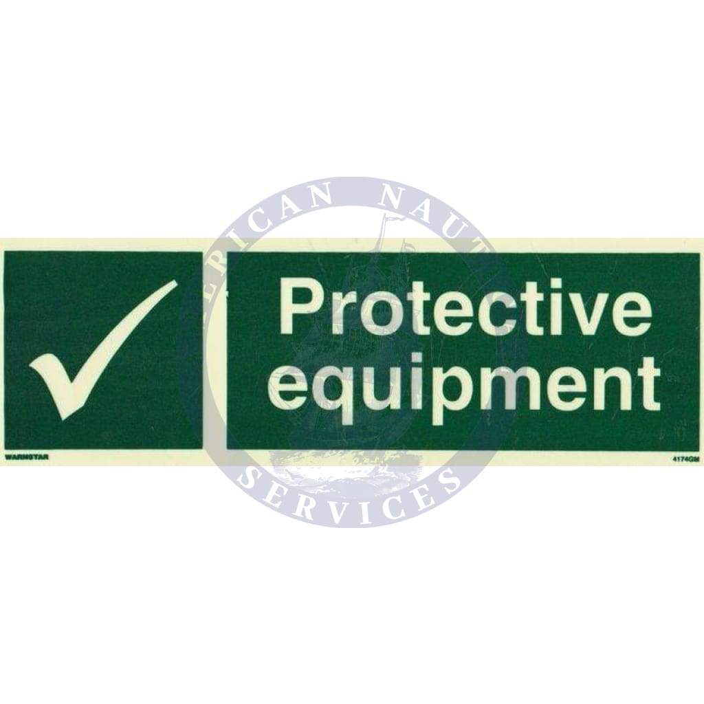 Marine Safety Sign: Protective Equipment