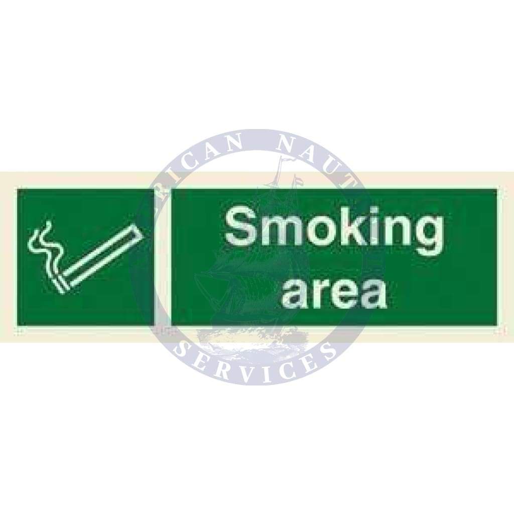 Marine Safety Sign: Smoking Area