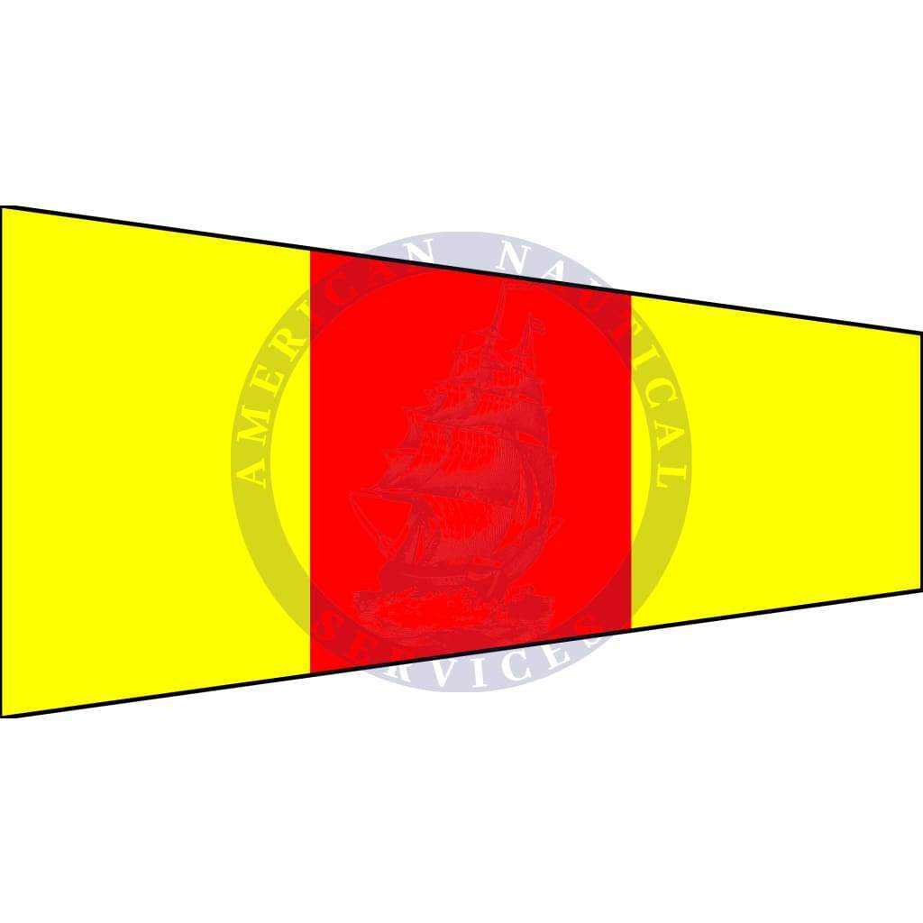 Marine Signal Flag Pennant Numeral 0 (Numeral Zero Pennant)
