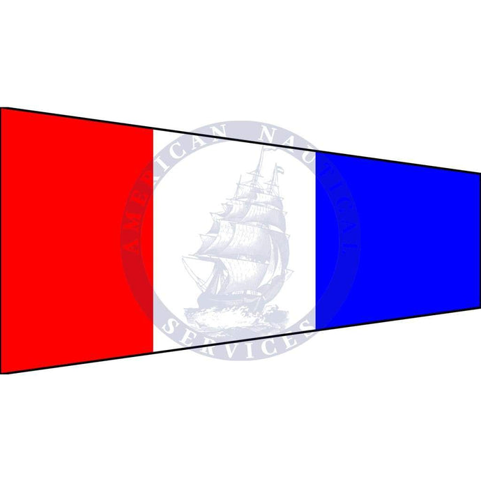 Marine Signal Flag Pennant Numeral 3 (Numeral Three Pennant)