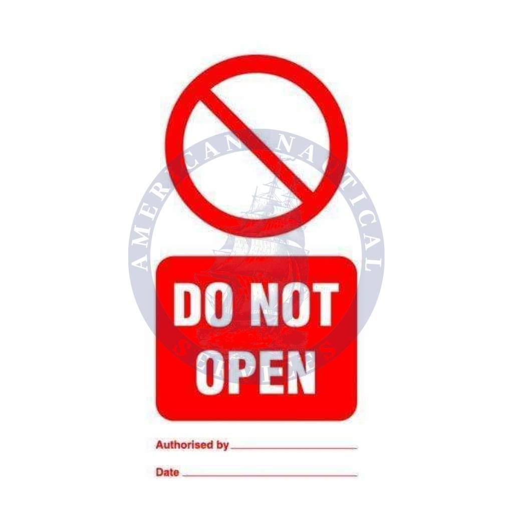 Marine Temporary Tie Tag: Tie tag, Do not open - Pack of 10