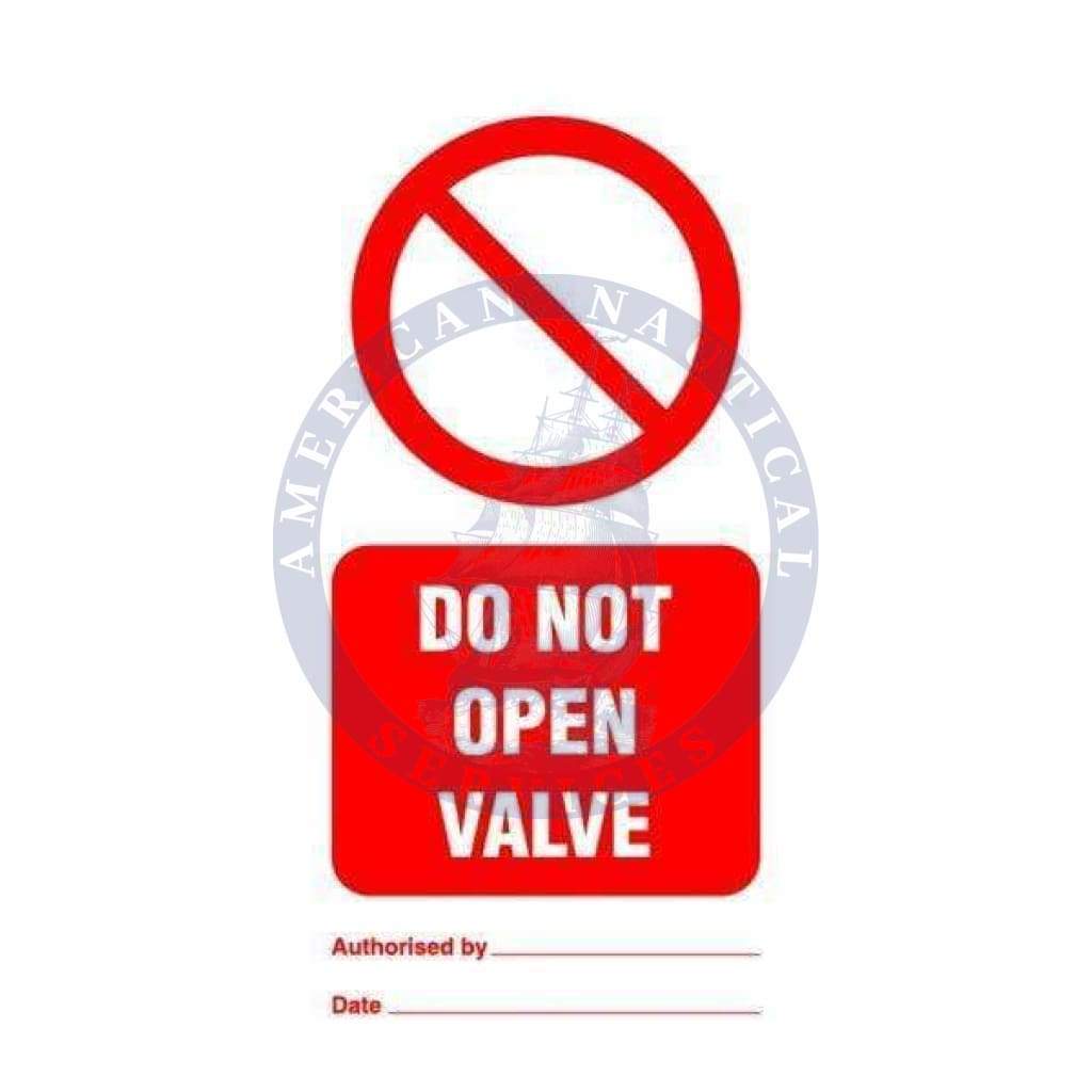 Marine Temporary Tie Tag: Tie tag, Do not open valve - Pack of 10