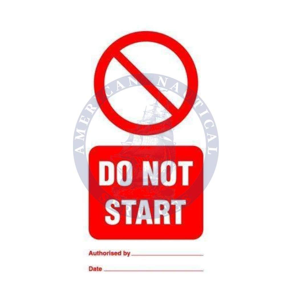 Marine Temporary Tie Tag: Tie tag, Do not start - Pack of 10