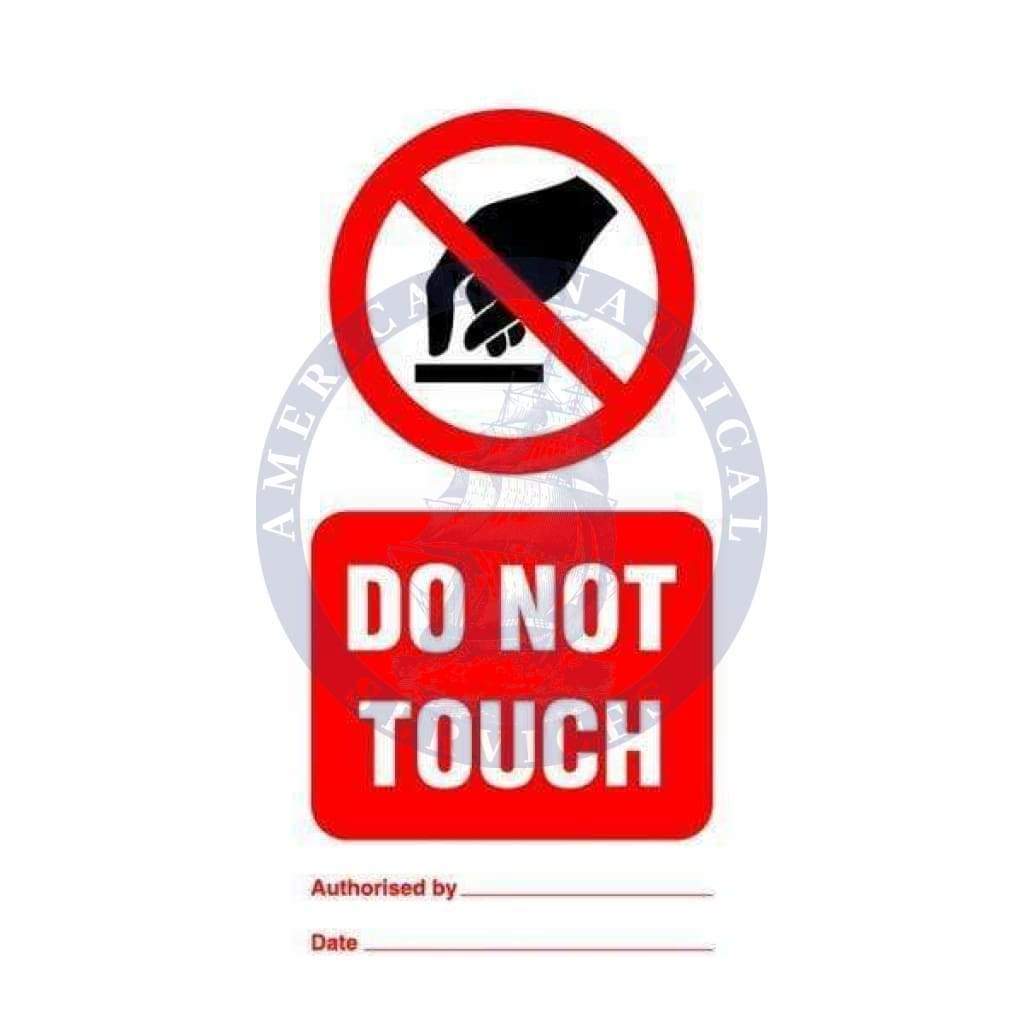 Marine Temporary Tie Tag: Tie tag, Do not touch - Pack of 10