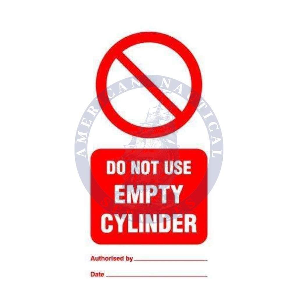 Marine Temporary Tie Tag: Tie tag, Do not use empty cylinder - Pack of 10