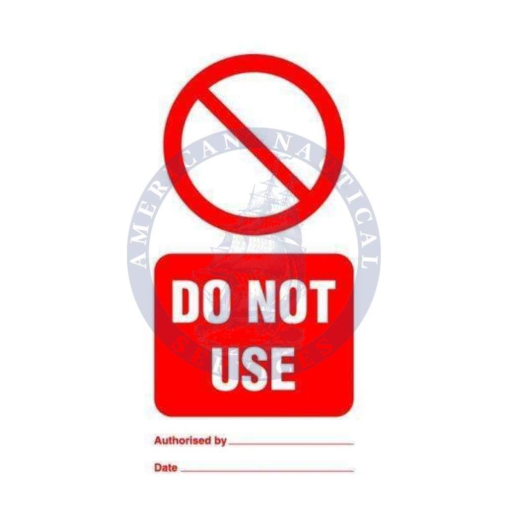 Marine Temporary Tie Tag: Tie tag, Do not use - Pack of 10