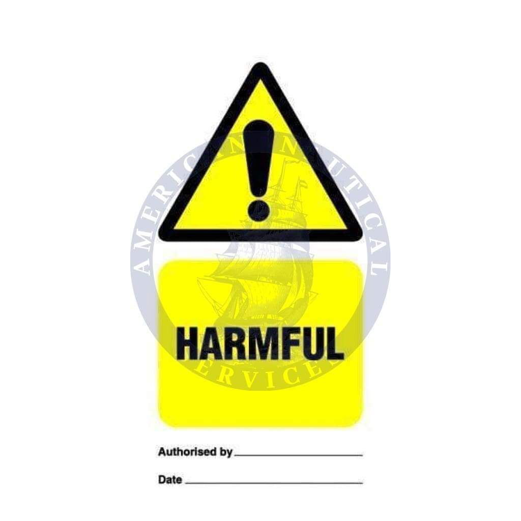 Marine Temporary Tie Tag: Tie tag, Harmful - Pack of 10