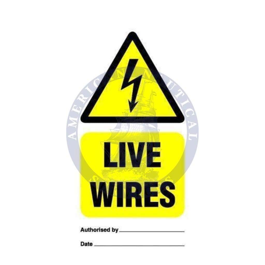 Marine Temporary Tie Tag: Tie tag, Live wires - Pack of 10