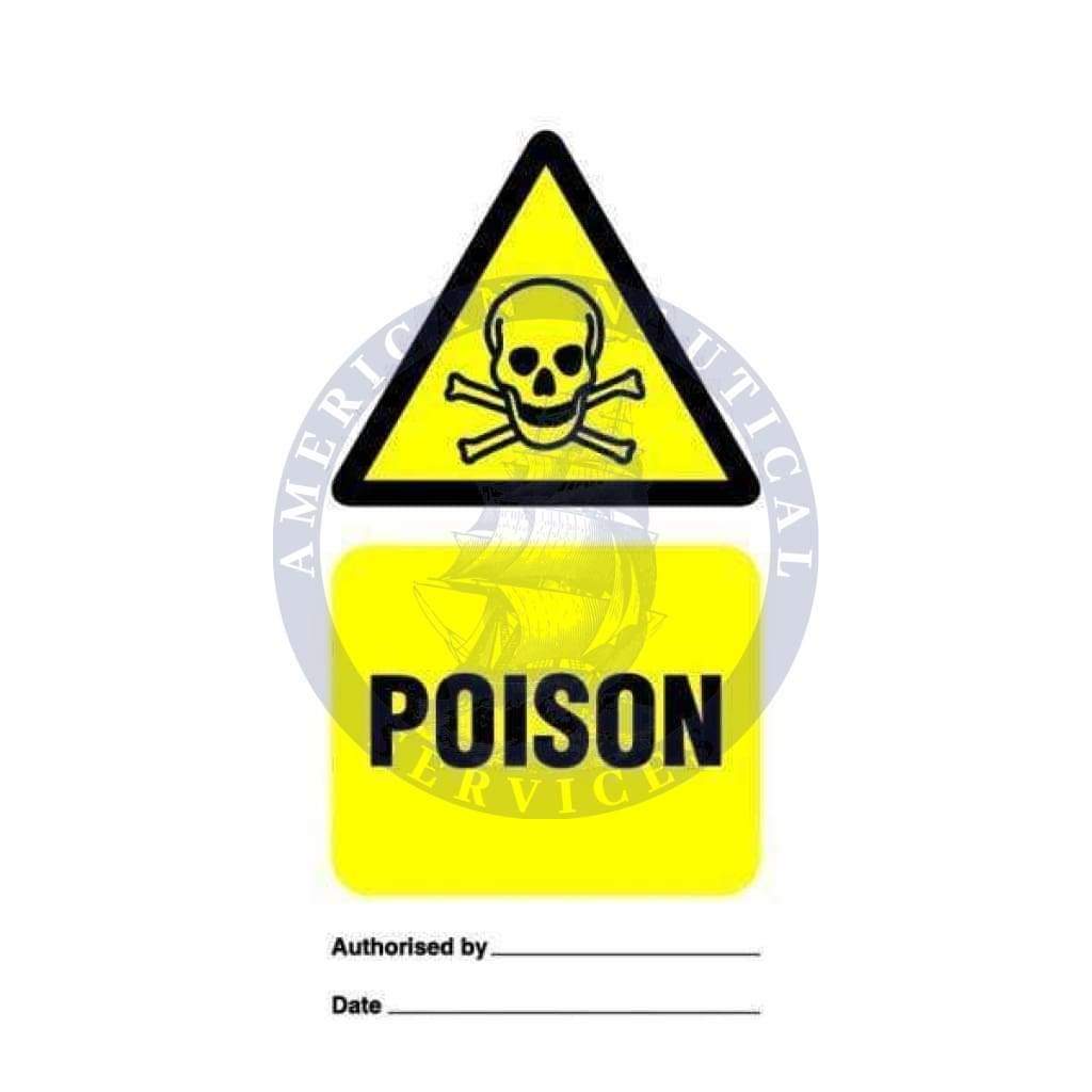 Posion Tag Marine Temporary Tie Tag: Tie tag, Poison - Pack of 10 - Amnautical