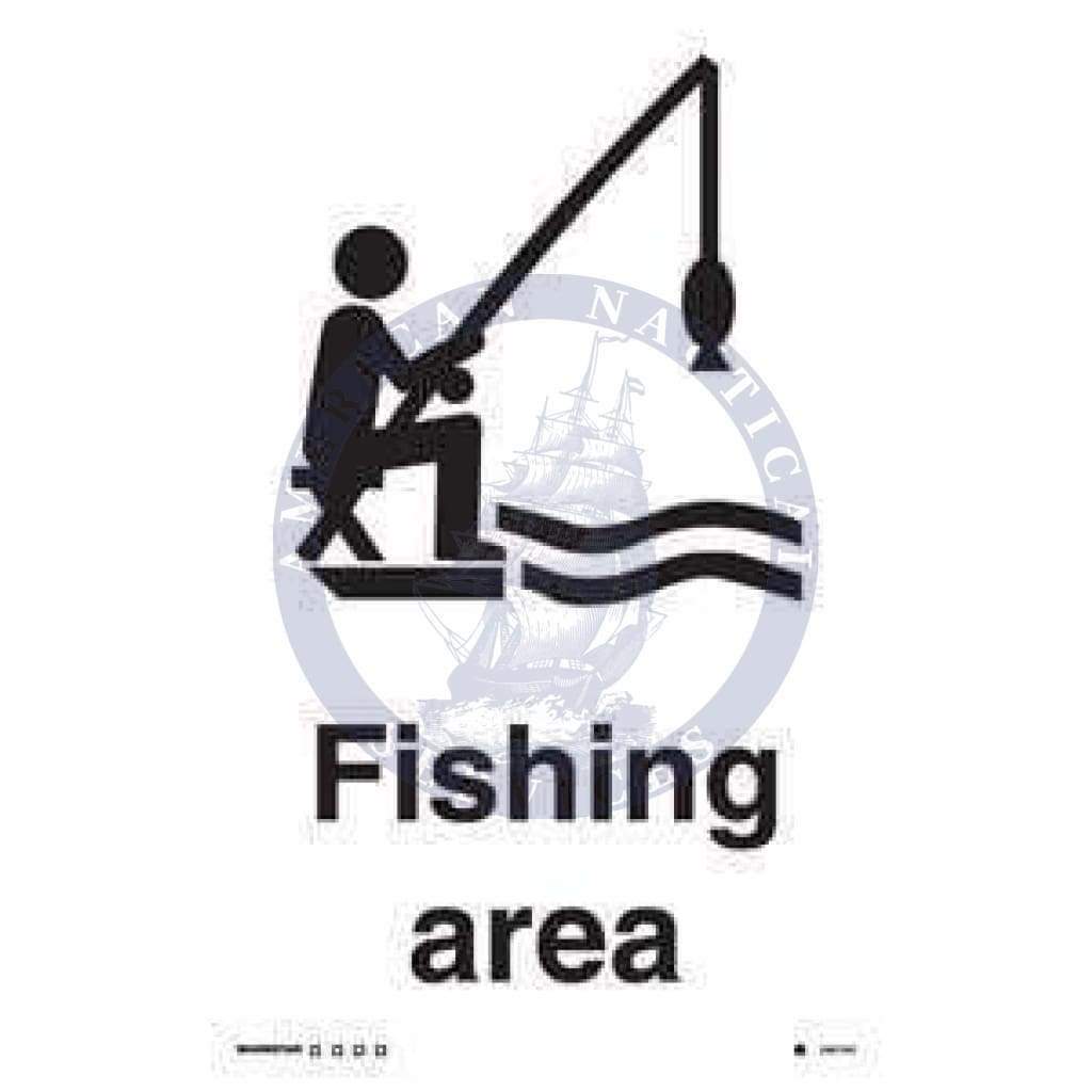 Marine Water Safety Sign: Fishing Area - Amnautical
