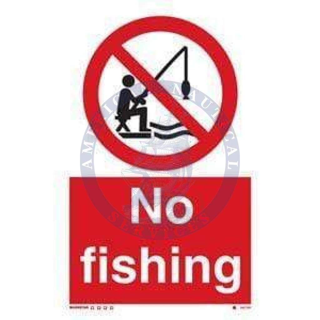 Marine Water Safety Sign: No Fishing