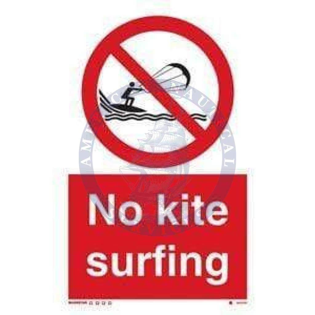Marine Water Safety Sign: No Kite Surfing