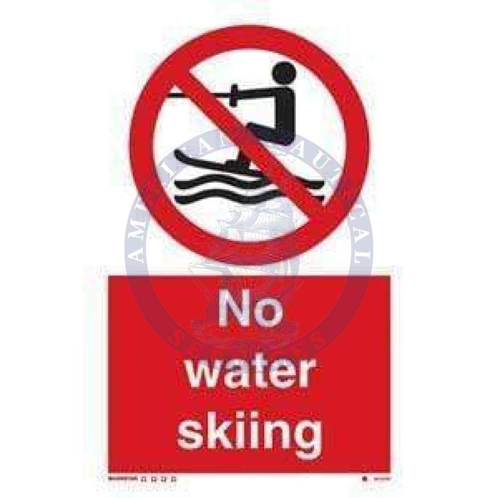 Marine Water Safety Sign: No Water Skiing