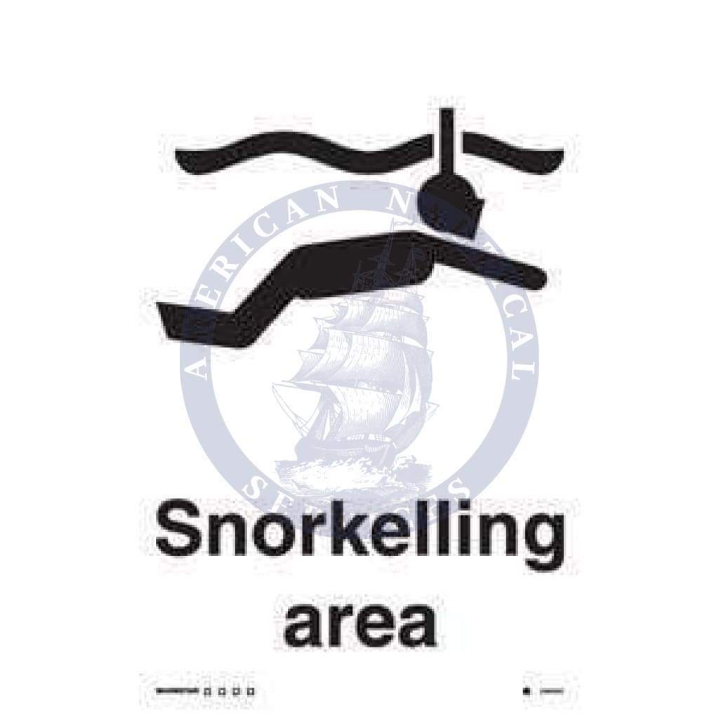 Marine Water Safety Sign: Snorkelling Area