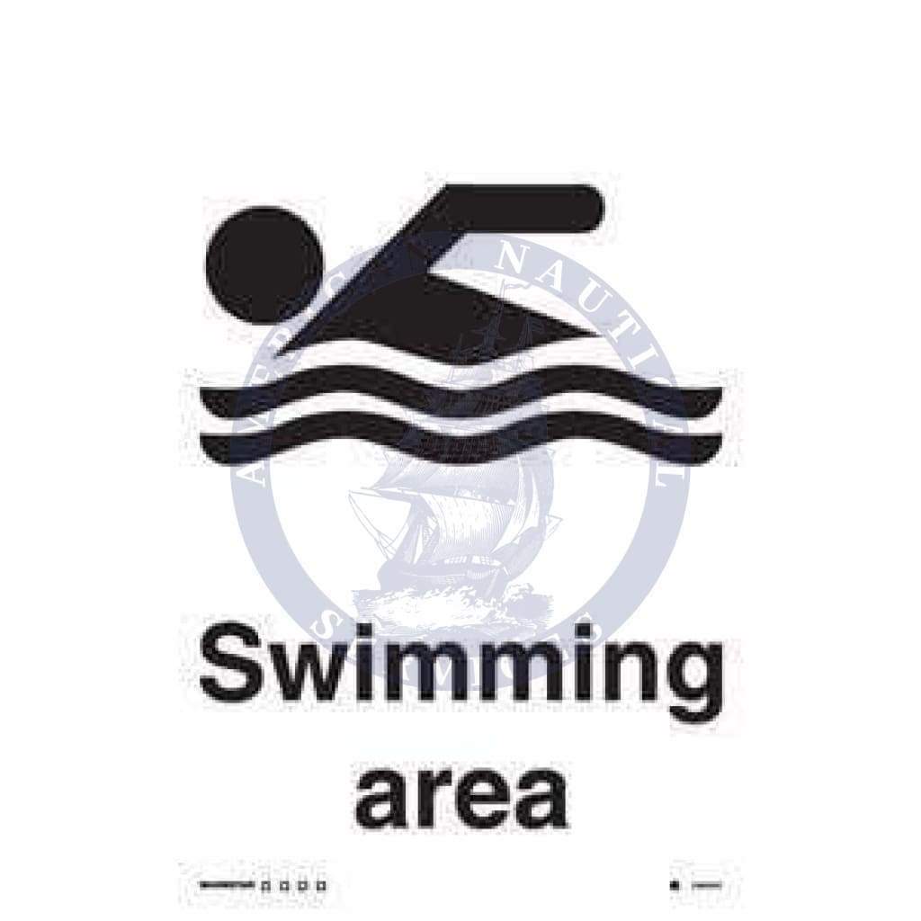 Marine Water Safety Sign: Swimming Area