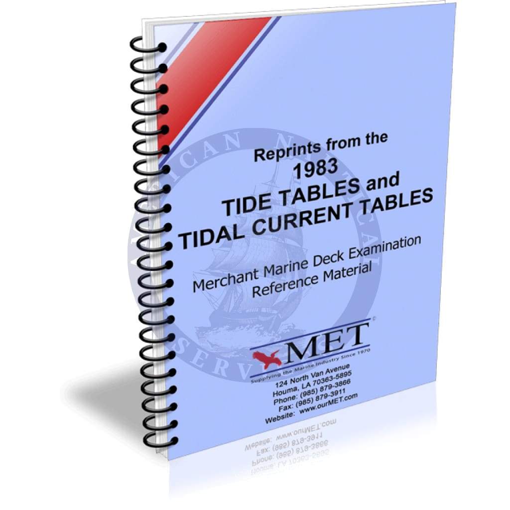 1983 Tide Tables & Tidal Current Tables Reprints - Amnautical