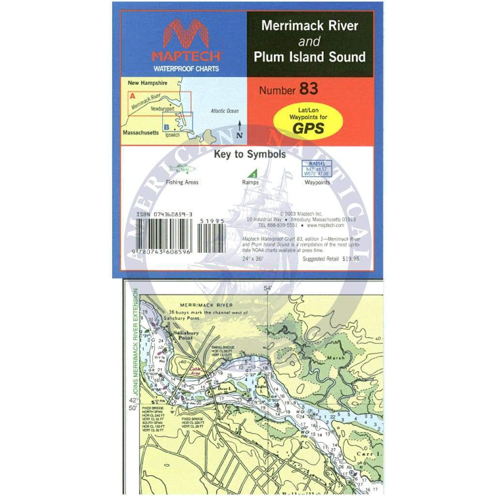 Merrimack River and Plum Island Sound Waterproof Chart, 2nd Edition