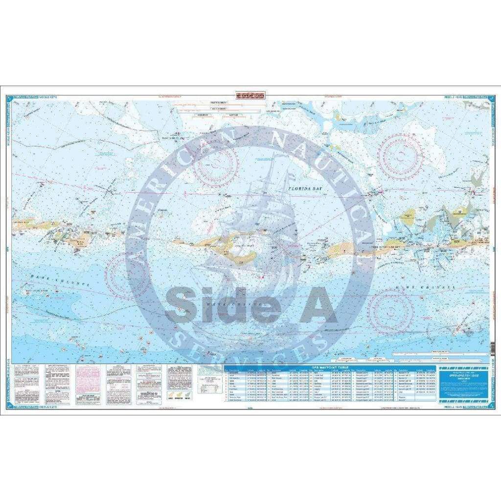 Middle Keys Fishing Offshore Fish and Dive Chart 6F