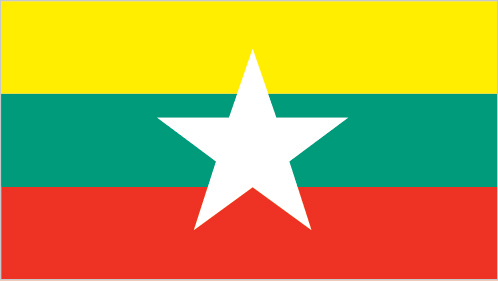 Myanmar (Burma) Country Flag