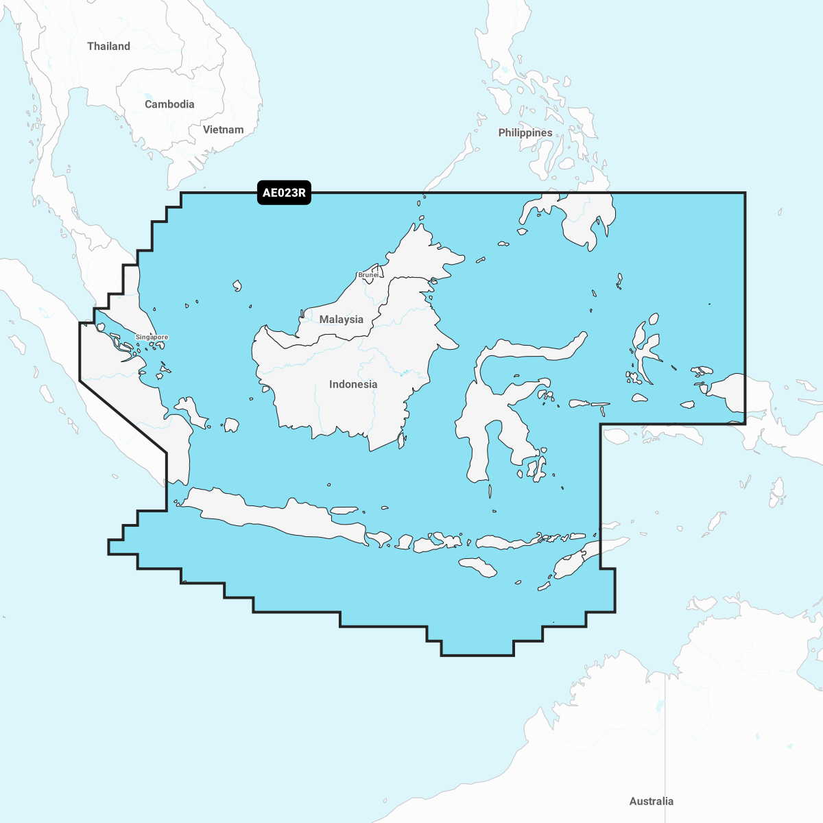 Navionics+ Chart AE023R: Java & Borneo