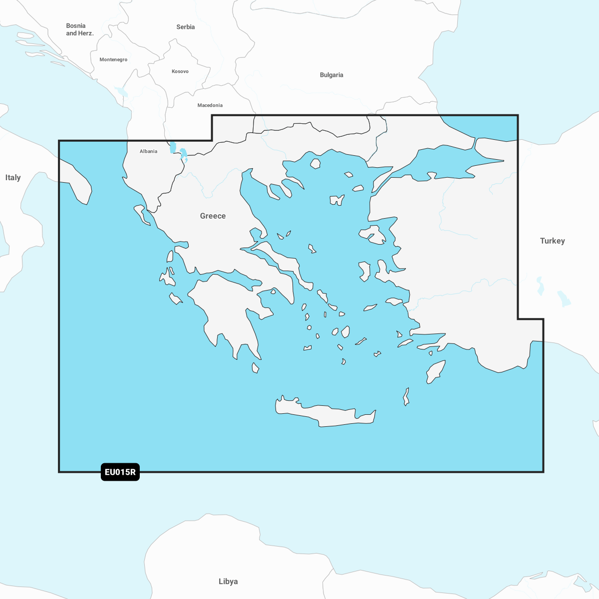 Navionics+ Chart EU015R: Aegean Sea, Sea of Marmara