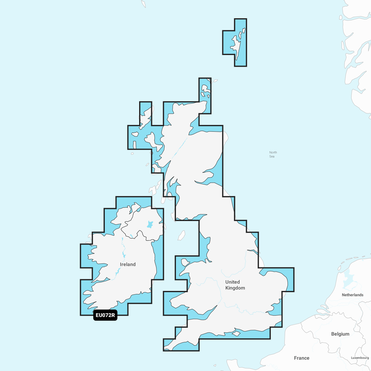 Navionics+ Chart EU072R: U.K. & Ireland Lakes & Rivers