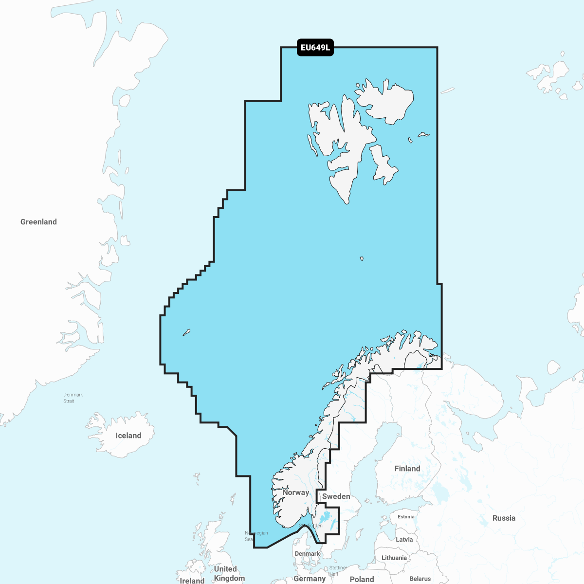 Navionics+ Chart EU649L: Norway