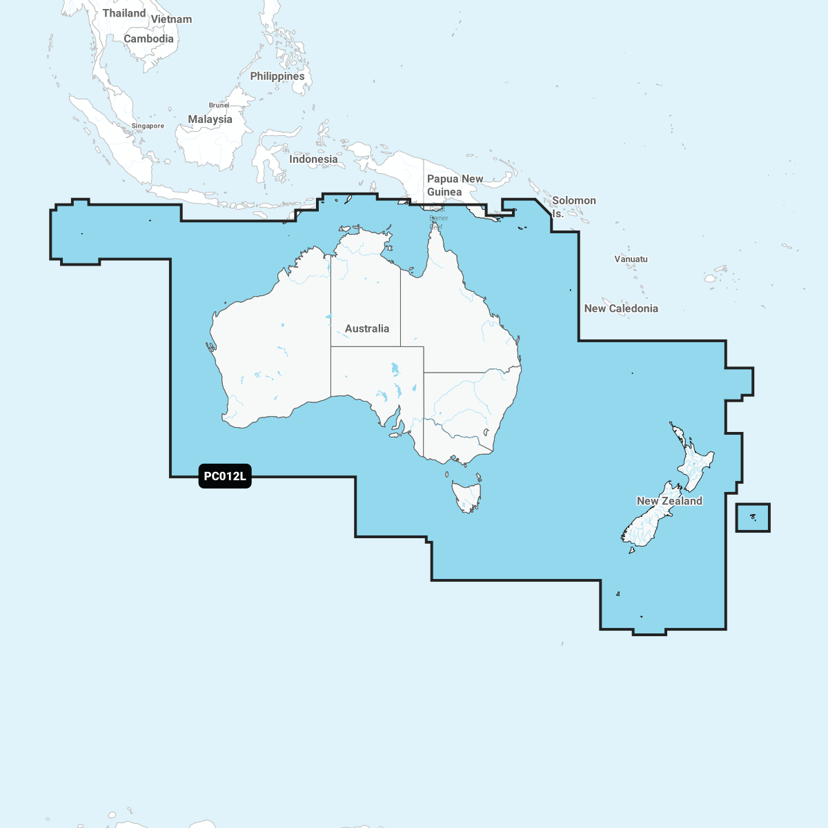 Navionics+ Chart PC012L: Australia & New Zealand