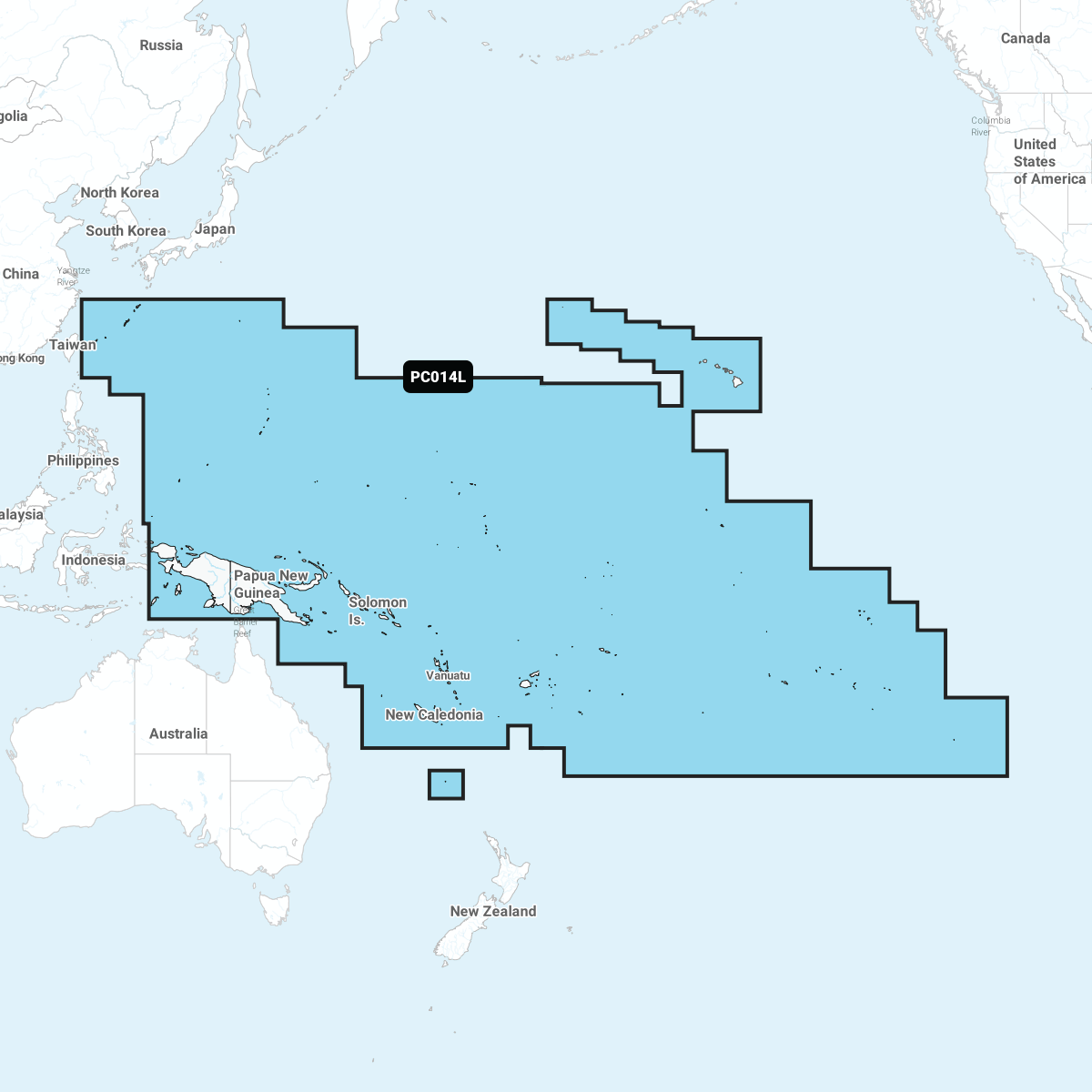 Navionics+ Chart PC014L: Pacific Islands