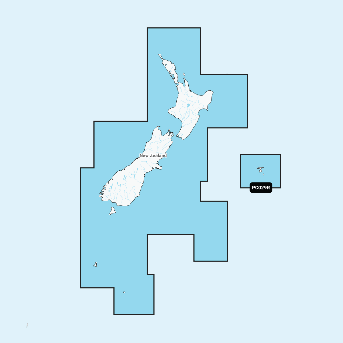 Navionics+ Chart PC029R: New Zealand