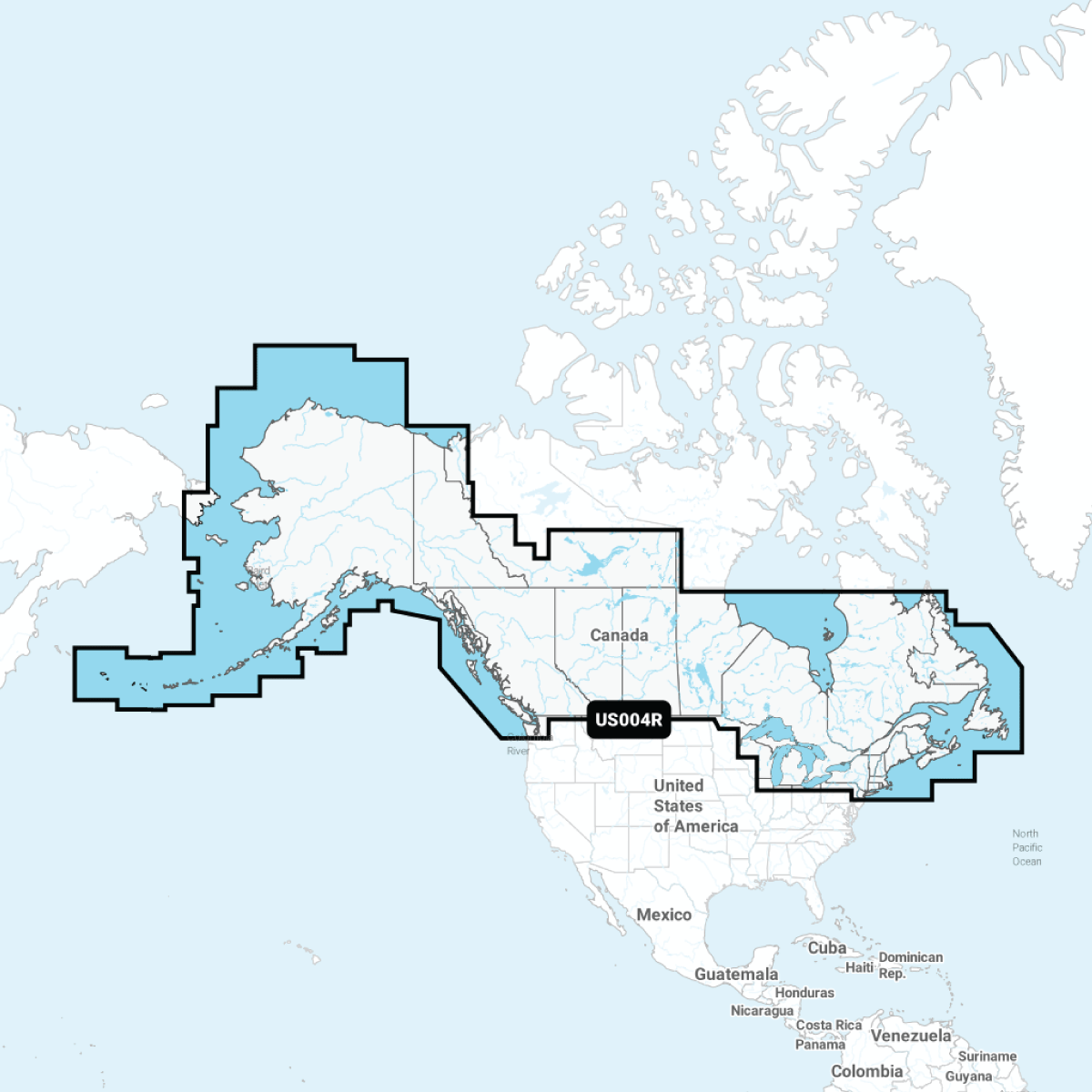 Navionics+ Chart US004R: Canada & Alaska