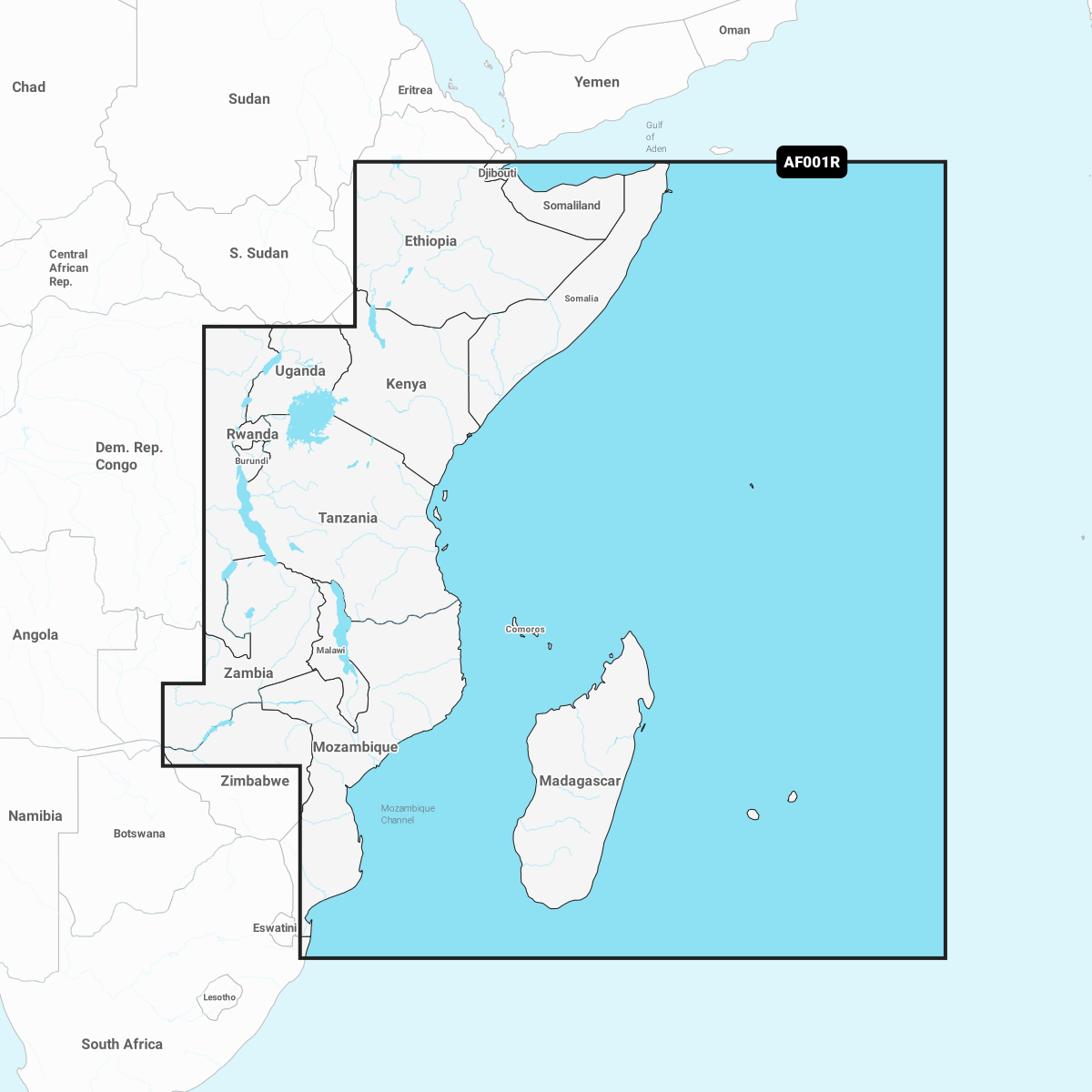 Navionics Platinum+ Chart AF001R: Africa, East