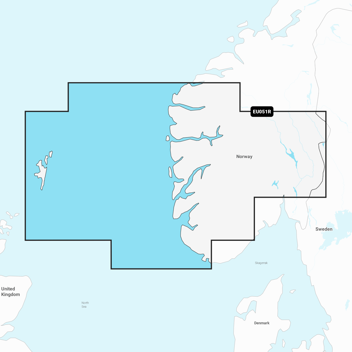 Navionics Platinum+ Chart EU051R: Norway, Lista to Sognefjord